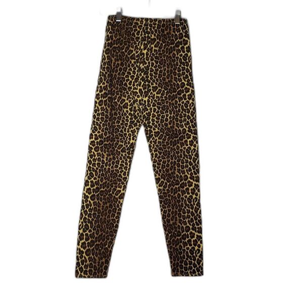Styles To Go Leggings Womens Small Brown Leopard Animal Print Stretch Pants USA - Picture 1 of 4